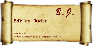 Bács Judit névjegykártya