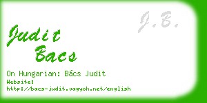 judit bacs business card